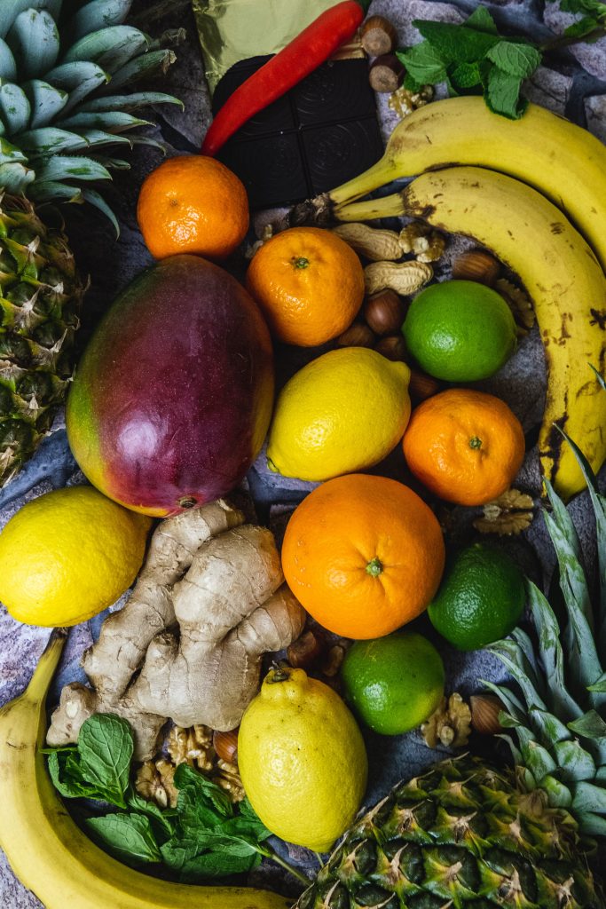 a variety of foods with different flavors